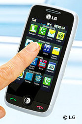 Gesteuert wird das LG GS290 haupts&auml;chlich per Touchscreen